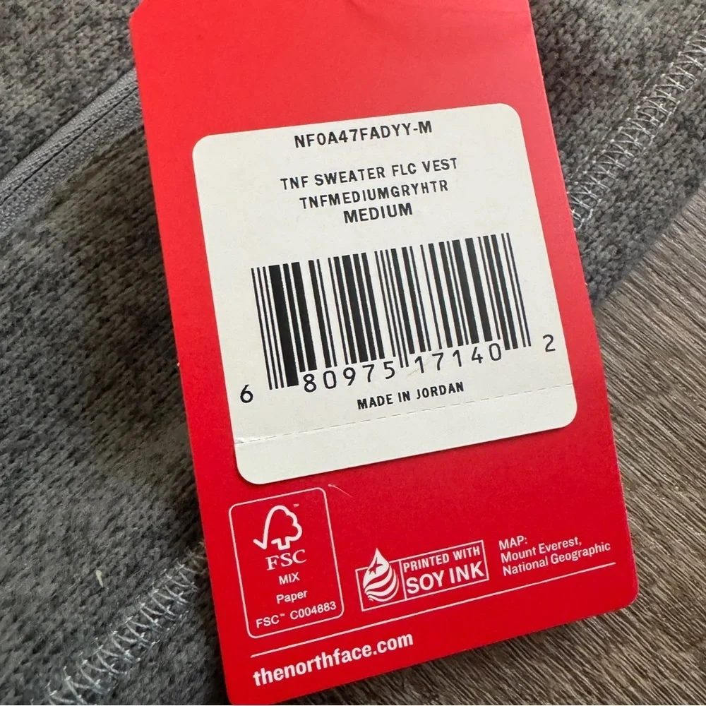 The North Face Medium Sweater‎ Fleece Vest  NF0A47FADYY NEW